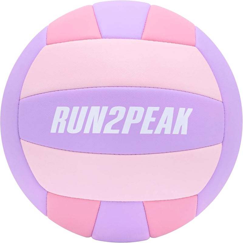 RUN2PEAK Soft Touch Volleyball Ball Gifts for Teen Girls Kids Youth Team Beginners Durable Volleyballs for Outdoor Indoor Beach Pool Water Play Official Size 5 Training Practice Volley Ball - Image 1